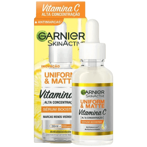 Uniform & Matte Sérum Facial Antimarcas Vitamina C - Garnier