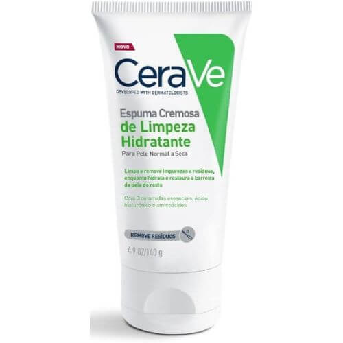 Espuma Cremosa de Limpeza Hidratante Com Ácido Hialurônico 140g - CeraVe