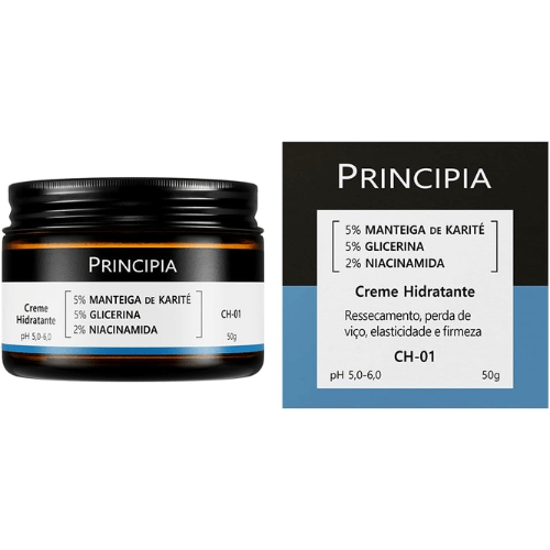Creme Hidratante Facial Manteiga de Karité, Glicerina e Niacinamida - Principia