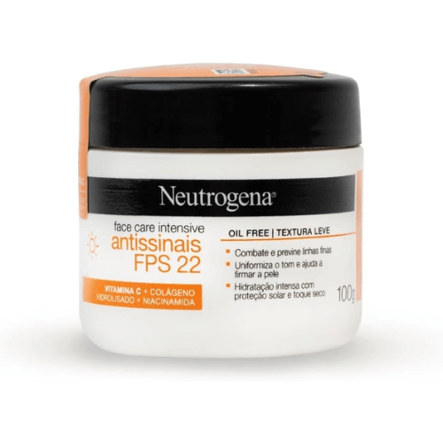 Hidratante Facial Antissinais Face Care Intensive FPS 22 - Neutrogena